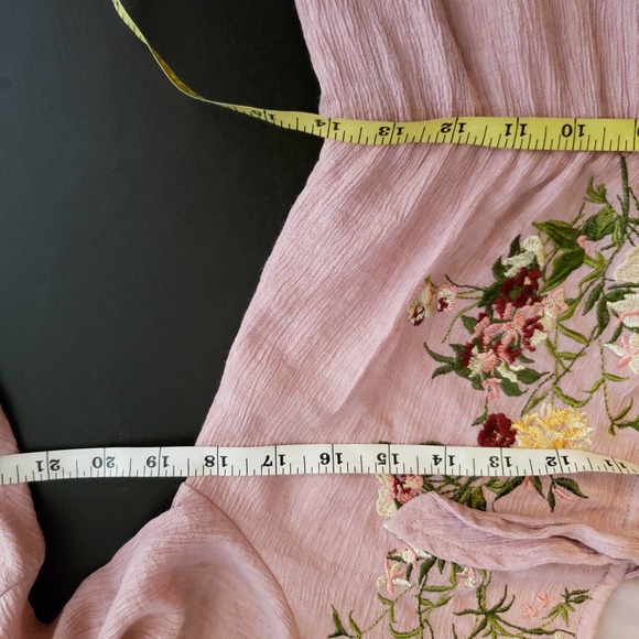 ALTAR'D STATE Blush Pink Boho Embroidered Floral Romper S - Picture 11 of 13